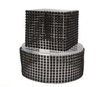 4.75" x 10 Yards Black/Black Diamond Mesh Wrap Roll, PNT24-BLK/BLK, UPC: 047182633596