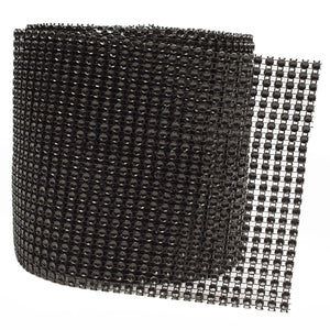 4.75" x 10 Yards Black/Black Diamond Mesh Wrap Roll, PNT24-BLK/BLK, UPC: 047182633596